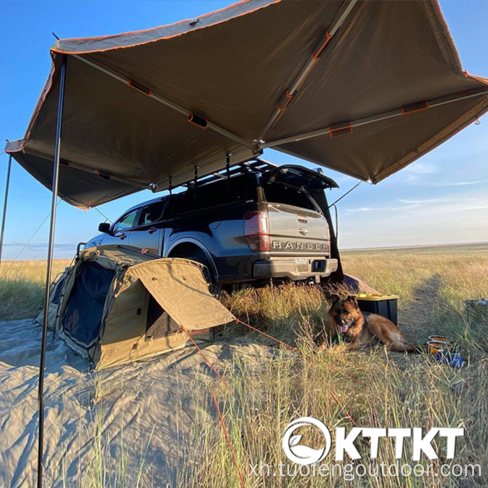 I-270 ° Khaki yangaphandle yokumisa inkampu yophahla lwemoto